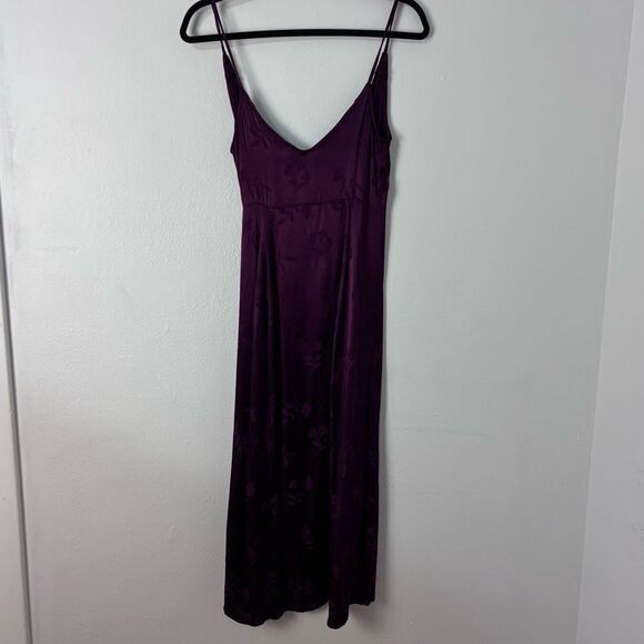 70’s Y2K Vintage Inspired Purple Midi Slip Dress Size 4 Wrap Around Fairycore - Picture 2 of 13